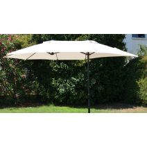 Parasol déporté ovale Wide 460x270cm écru - GIVEX